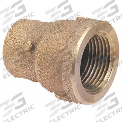 NIBCO Sweat Fitting Adapter: 3/4 in CTS x 3/8 in Pipe, Cup x FNPT, Bronze (MPN 703R-LF 3/4X3/8) - Low-Lead Cast Copper & Bronze Tube Fittings