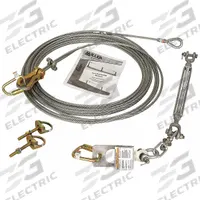 MILLER BY PIP Horizontal Lifeline Kit: 60 ft Lifeline Lg, Permanent, Vertical Structures, Bolt-On (MPN SG416/60FT). Key specifications — Lifeline Installation: Permanent; Sub-brand: SkyGrip; Includes: Thimble; For Use With: Lanyard; Horizontal Lifeline Component: Horizontal Lifeline; Compatible Attachment Points: Vertical Structures; Mounting Type: Bolt-On; Hardware Material: Stainless Steel.