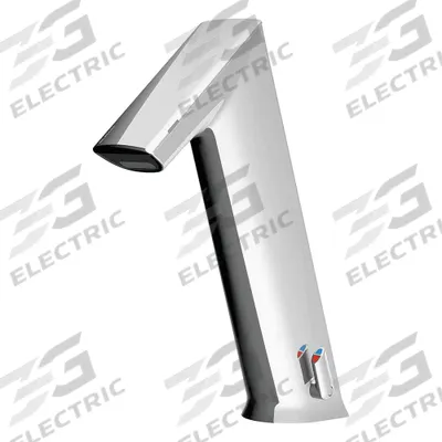 SLOAN Bathroom Sensor Faucet: BASYS, Cast Zinc, Chrome Finish, Single-Post, Battery - Single-Post Sensor Bathroom Faucets