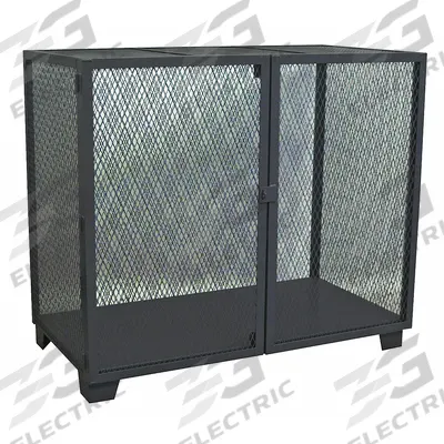 JAMCO Bulk Storage Locker: 72 in x 36 in x 54 in, 1 Units Wide, Padlock Hasp - Expanded Metal Security Cage Lockers