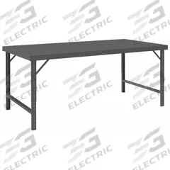 DURHAM MFG Work Table: Adj Ht, Steel, 96 in x 48 1/4 in, 2,000 lb Overall Load Capacity, Steel (MPN WBF-4896-95). Key specifications — Brand: DURHAM MFG; Unit Type: Not Expandable or Modular.
