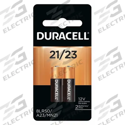 DURACELL Battery: 21/23 Battery Size, Alkaline, 60 mAh Capacity, 12V DC
