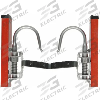 WERNER Ladder Cable Hook and V-Rung Kit: For Extension Ladders, 3 in Projection - Cable Hook & V-Rung Stabilizers
