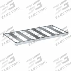 NEW AGE INDUSTRIAL Shelf: 48 in x 24 in, Ventilated Shelf, 900 lb Shelf Capacity, 13 ga, Unfinished (MPN C2448TB). Key specifications — Color: Silver; Brand: NEW AGE INDUSTRIAL.