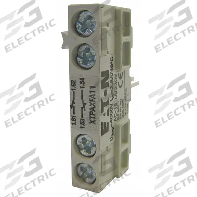 EATON Auxiliary Contact: 1NO/1NC, 1 A Max Current (AC), Front Mount - Eaton Auxiliary Contacts
