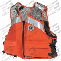 MUSTANG SURVIVAL Life Jacket: Orange, Type III, 15 1/2 lb Buoyancy, SOLAS-Grade Reflective, 5XL (MPN MV1254T1-2-4XL/5XL-216). Key specifications — Color: Orange; Brand: MUSTANG SURVIVAL; Buoyant Material: Foam; Closure: Zipper; Style: Life Jacket; Product Type: Personal Flotation Device; Standards: USCG Approved; USCG Type: Type III.