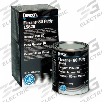 DEVCON Putty: Flexane 80, Multipurpose Repair, 16 oz Container Size, Can, Black - General Purpose Repair Putties