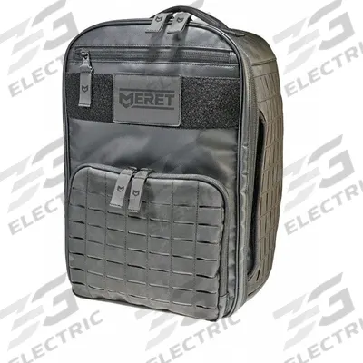 MERET USA Backpack: 18 1/2 in L x 13 in W x 10 1/2 in D, Tarpaulin, Black - Medical Backpacks