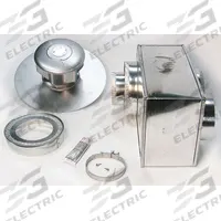 DAYTON Venting: Compatible with Unit Heaters, Compatible with 4DG06 to 4DG45, 5 in Vent Dia, Surface (MPN 5ZJU0). Key specifications — Product Type: Venting For Gas Heaters; Compatible with Product Type: Unit Heaters; Compatible Grainger Part Number: 4DG06 to 4DG45; Mounting Type: Surface; Includes: Vent Box Assembly; Vent Type: Intake/Vent Concentric Y; Brand: DAYTON; Material: Steel.