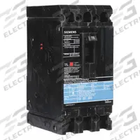SIEMENS Molded Case Circuit Breaker: 15 A Amps, 18kA at 480V AC, Fixed, Load Side Lug, ABC, ED4 (MPN ED43B015). Key specifications — Phase Connection: ABC; Instantaneous Trip: Fixed; Terminal Connection: Load Side Lug; Series: ED4; Max. AIR Rating: 18kA at 480V AC.