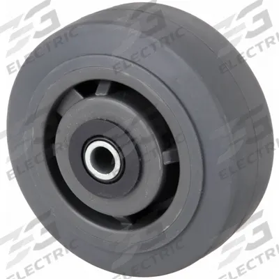 APPROVED VENDOR Caster Wheel: 5 in Wheel Dia., 2 in Wheel Wd, Rubber, 375 lb Load Rating - Nonmarking Rubber Tread on Plastic Core Wheels