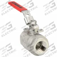 KECKLEY Manual Two-Way Ball Valve: 1 in, Stainless Steel, Straight, FNPT x FNPT, Full Port Ball Port (MPN BVS2THFSSRGSL-100). Key specifications — Brand: KECKLEY; Handle: Locking Lever.