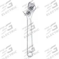 WESTWARD Adjustable Wrench: Alloy Steel, Chrome, 12 in Overall Lg, 1 3/8 in Jaw Capacity, Plain Grip (MPN 1NYA5). Key specifications — attr309359: Chrome; attr324924: WESTWARD; attr309358: Alloy Steel.