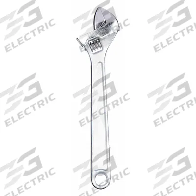 WESTWARD Adjustable Wrench: Alloy Steel, Chrome, 12 in Overall Lg, 1 3/8 in Jaw Capacity - General Purpose Adjustable Wrenches