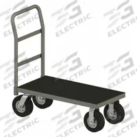 APPROVED VENDOR Platform Truck: 1,200 lb, 48 in L x 30 in W x 11 1/2 in H Deck, Solid, 12 ga Deck (MPN EPTRM30488PN95). Key specifications — Side Panel Type: No Side Panels; Brand: APPROVED VENDOR; Color: Gray; Caster/Wheel Configuration: (2) Rigid.