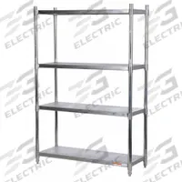 VESTIL Metal Shelving: 72 in x 48 in x 18 in, Solid Shelf, 600 lb Load Capacity per Shelf, Silver (MPN SSS-1848). Key specifications — Color: Silver; Brand: VESTIL.