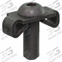 Standard End Fastener: Std End Fastener, 10 Series, 7/16 in x 15/16 in, For 17/64 in Slot Wd, Black (MPN 3381). Key specifications — Material: Steel; Mounting Type: Slide-In; Brand: 80/20; Finish: Zinc-Plated.