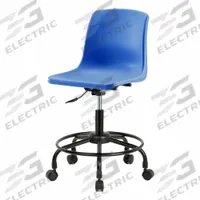 BLUE RIDGE ERGONOMICS Shell Chair: Blue, Plastic Material, 17 in Back Ht, 16 in Seat Wd, Black Frame (MPN SDHCH-RT-NBC-BLU). Key specifications — attr982877: Black; attr982865: Blue; attr982870: BLUE RIDGE ERGONOMICS; attr982901: Blue.