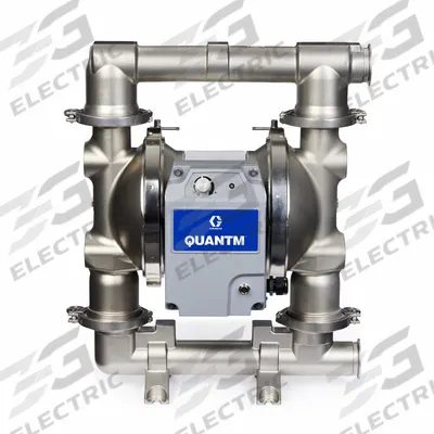 GRACO Electric Diaphragm Pump: CF8M Stainless Steel Body, Single Phase, 200-240V AC - FDA-Compliant EODD Pumps