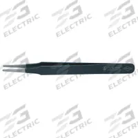 KNIPEX Precision Tweezers: Stainless Steel, Round, Straight Tip, 0.3 mm Tip Thick (MPN 92 58 74 ESD). Key specifications — attr1002355: Stainless Steel; attr1002345: KNIPEX; attr1002348: Stainless Steel; attr1002358: Smooth; attr1024781: Standard.