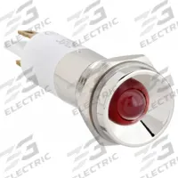 APPROVED VENDOR Protruding Panel Light: 10 mm Panel Mounting Hole Dia, LED, Red, Protruding Head (MPN 24M084). Key specifications — Brand: APPROVED VENDOR; Electrical Connection: 0.11 Male Quick Disconnect.