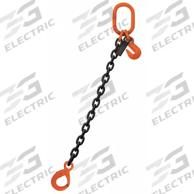 STREN-FLEX Chain Sling: 3/8 in Chain Trade Size, 100 Chain Grade, Latching Hook, Alloy Steel - Adjustable-Length Grade-100 Single-Leg Chain Slings