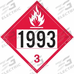 LABELMASTER Combustible Liquid Placard: 1993, 10 3/4 in x 10 3/4 in, 10 3/4 in Label Ht, 25 PK (MPN ZEZ91993). Key specifications — Brand: LABELMASTER; Message: 1993.