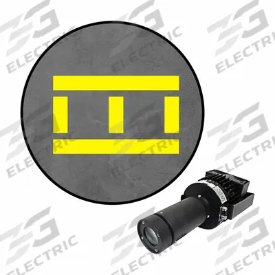 VISUAL WORKPLACE Safety Walkway: LED Safety Walkway, Diagonal with Lines, Yellow - LED Safety Walkway Projectors
