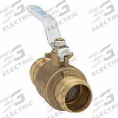 APOLLO Manual Two-Way Ball Valve: 1 1/4 in, Brass, Straight, Press x Press, Full Port Ball Port (MPN 94VLF10601B). Key specifications — Brand: APOLLO; Handle: Lever.