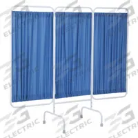 R&B WIRE PRODUCTS INC. Privacy Screen: 3 Panels, Fabric, Blue, Crutch Tips (MPN PSS-3/AM/BF). Key specifications — Brand: R&B WIRE PRODUCTS INC.; Panel Color: Blue; Panel Material: Fabric; Anti-Microbial Panels: Anti-Microbial.