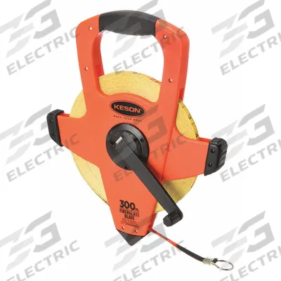 KESON Long Tape Measure: Assisted, OTRS1810300E, SAE/Engineers Scale, 300 ft - Open-Reel Long Tape Measures
