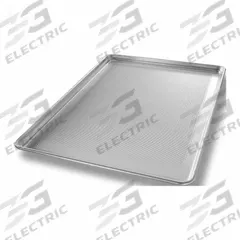 CHICAGO METALLIC Sheet Pan: Sheet Pan Pan, Full Sheet Pan Size, Aluminum, Glazed, Perforated (MPN 44690). Key specifications — Bead Closure: Closed Bead; Coating: Glazed; Pan Style: Sheet Pan; Perforation: Perforated; Brand: CHICAGO METALLIC; Material: Aluminum; NSF Certified: Yes; Sheet Pan Size: Full.