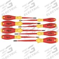 WIHA Insulated Screwdriver Set: 1-10 Pieces, 8 Pieces, Phillips/Slotted/Square Tip, Ergonomic Grip (MPN 32197). Key specifications — attr1205274: WIHA; attr1205269: 5.5 mm.
