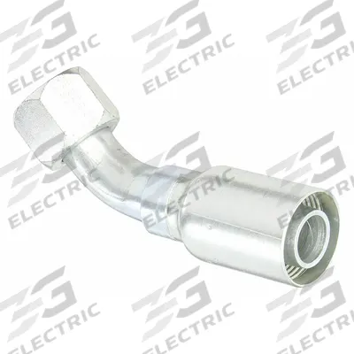 KURT Hydraulic Crimp Fitting: Carbon Steel, 45° Elbow, -16 For Hose Dash Size - Kurt Crimp Hydraulic Hose Fittings with JIC Connection