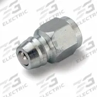 PARKER Nipple: 1/2 in Coupling Size, Steel, ball, 1/2"-14 Thread Size, Female NPTF (MPN 5060-4). Key specifications — Body Material: Steel; Valve Type: ball; Thread Size: 1/2"-14; Brand: PARKER.