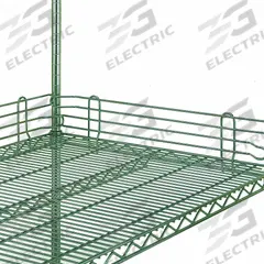 METRO Ledge: 48 in x 1 1/2 in x 4 in, Polymer/Stainless Steel (MPN L48N-4K3). Key specifications — Material: Polymer; Color: Green; Finish: Epoxy Coated; Brand: METRO; Ledge Size: 48 in.