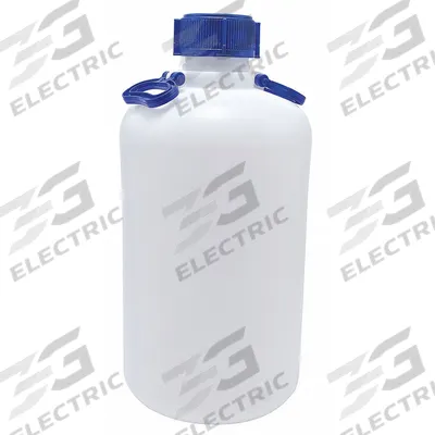 APPROVED VENDOR Carboy: 25 L Capacity - mL, Narrow Mouth Size, Screw On Cap, White - Swing-Handle Round Carboys