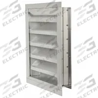 57"H 57"W Drnbl Extrd Alu Combo Dmpr: Flanged, 53 1/2 in H, 53 1/2 in W, Aluminum, 45° Blade Angle (MPN 20UA31). Key specifications — Brand: DAYTON; Maximum Air Velocity: 3000 fpm.