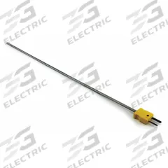 DAYTON Thermocouple Probe: -325°F to 2,280°F /-200°C to 1,250°C, Type K, Rounded Tip, 12 in Probe Lg (MPN 36GK77). Key specifications — attr1275752: 20 AWG; attr1275757: 12 in; attr1275763: ±1.1 % Below 293 °C, ±0.4 % Otherwise; attr1275765: 36GK77; attr1275769: DAYTON; attr1434700: Weld.