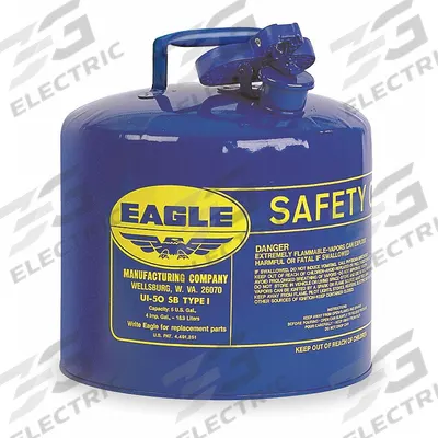 EAGLE Type I Safety Can: For Use With Kerosene, 5 gal Capacity, Powder Coated Steel - Kerosene Safety Cans