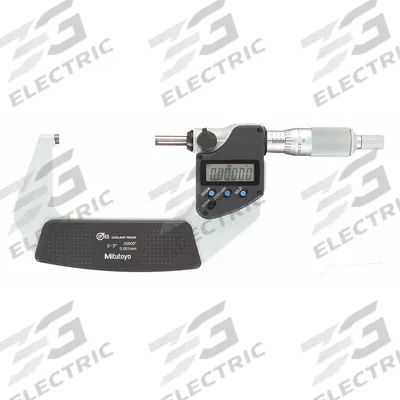 MITUTOYO IP65 Digital Outside Micrometer: 2 in to 3 in /0 mm to 25.4 mm, Inch/Metric - Micrometers without SPC Output for Harsh Environments