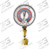 JB INDUSTRIES Test Gauge: Test Gauge, 0 psi to 500 psi, Non-Liquid Filled, 2 1/2 in Dia, Blue (MPN QC-G863). Key specifications — Brand: JB INDUSTRIES; Accuracy: ± 1%; Color: Blue; Calibration Certificate Type: Not Certified; For Refrigerant Type: R-410A.