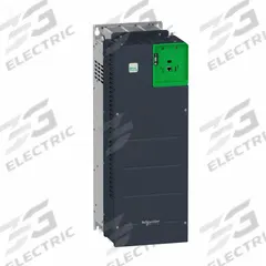 SCHNEIDER Variable Frequency Drive: In Phase Three, Out Phase Three, 120 hp, No Bypass, Programmable (MPN ATV930D90N4ZU). Key specifications — Style: Compact; Color: Black/Green; Output Phase: Three.