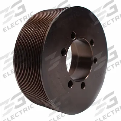 Dayton PolyV: 6J800SH, 6 Groove, 8 in OD, Bushed Bore, SH, Quick Detachable - Bushed-Bore Cast-Iron V-Belt Pulleys