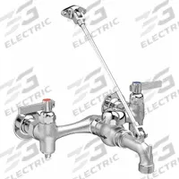 AMERICAN STANDARD Straight Service Sink Faucet: Wall, Centerset, Brass, Chrome, 16 gpm Flow Rate (MPN 8344212.004). Key specifications — Color/Finish: Chrome; Includes: Spec Sheet Install Sheet Warranty Kitchen Faucets.