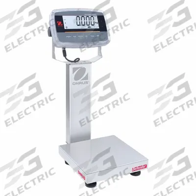 OHAUS Industrial Bench Scale: 10 in x 10 in, IP68/IP69K, Column-Mounted - Bench Scales with Column-Mounted Indicator