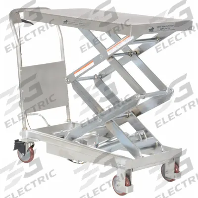 APPROVED VENDOR Scissor Lift Table: Not Powered, 800 lb Load Capacity, 35 1/2 in L x 20 in W - Corrosion-Resistant Manual Scissor-Lift Tables
