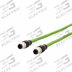 METZ CONNECT M12 Cable: Cat5/PROFINET, M12 Plug Male Straight x M12 plug Male Straight, 10 m Lg, PUR (MPN 142M1D11100). Key specifications — Brand: METZ CONNECT; Cable Jacket Color: Green; End 1 Coding: D; End 2 Coding: D; IP Rating: IPX7; Performance Category: Cat5; PROFINET.