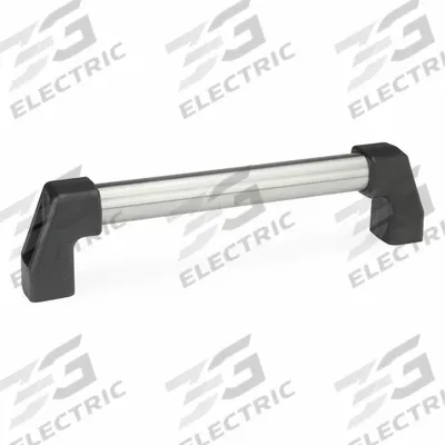 JW WINCO Pull Handle: Threaded Holes, Rear-Mount, 23.62 in Mounting Hole Center to Center - Load-Rated Straight-Leg Tubular Pull Handles