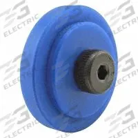 T-Slot Framing System Rollers: 25 Series, 28.5 mm W x 37.5 mm H, Blue (MPN 25-2281-1). Key specifications — Brand: 80/20; Housing Material: Glass Fiber Reinforced PA Nylon; Includes: Mounting Hardware.